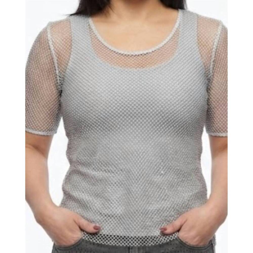 NEW AZI zoey goes glam tank and tee set in silver